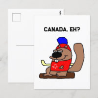 Hockey-Beaver-Cartoon im Red Maple Leaf-Shirt