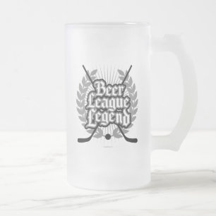 Hockey Beer League Legend Mattiert Glass Beer Tass Mattglas Bierglas