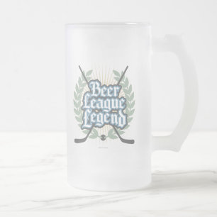 Hockey Beer League Legend Mattiert Glass Beer Tass Mattglas Bierglas