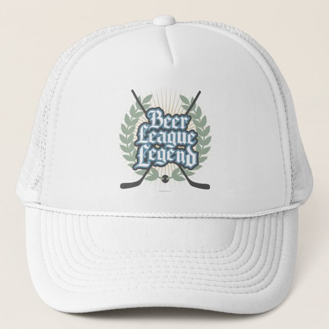 Hockey Beer League Legend Trucker Hat Truckerkappe (Vorderseite)