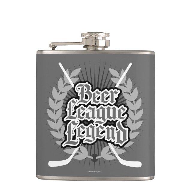 Hockey Beer League Legende Flachmann (Vorderseite)