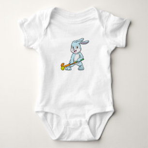Hockey bei Feldhockey mit Hockeystick Baby Strampler