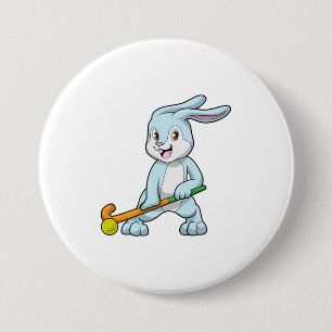 Hockey bei Feldhockey mit Hockeystick Button
