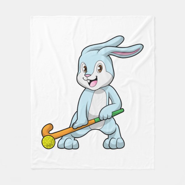 Hockey bei Feldhockey mit Hockeystick Fleecedecke (Vorderseite)