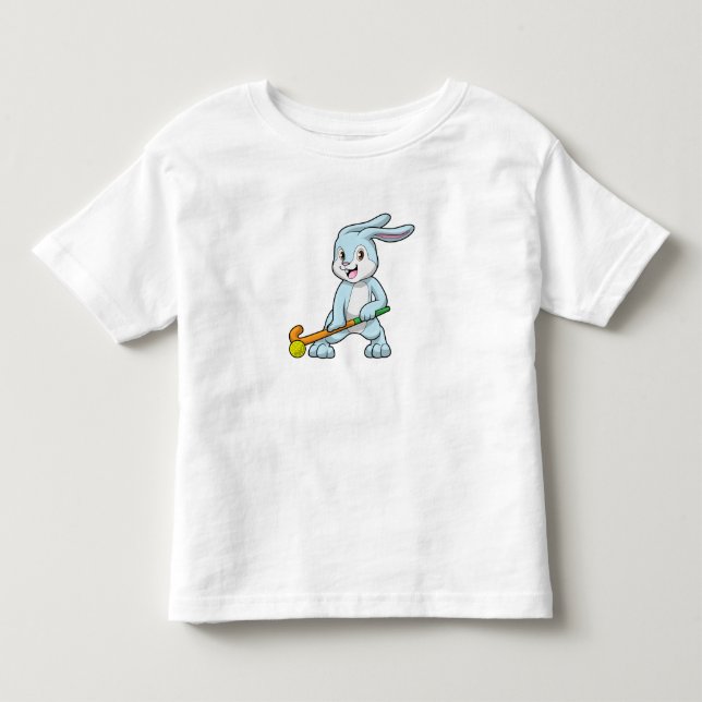 Hockey bei Feldhockey mit Hockeystick Kleinkind T-shirt (Vorderseite)