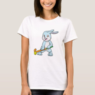 Hockey bei Feldhockey mit Hockeystick T-Shirt