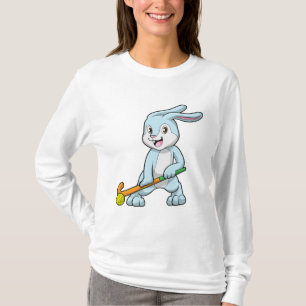 Hockey bei Feldhockey mit Hockeystick T-Shirt