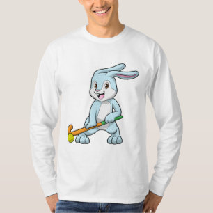 Hockey bei Feldhockey mit Hockeystick T-Shirt