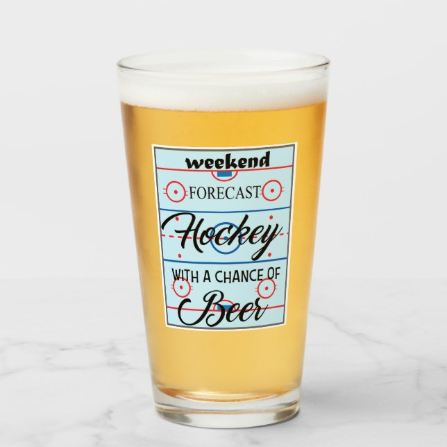 HOCKEY BIER GLASS GLAS (Vorne (Gefüllt))