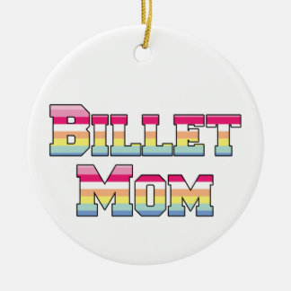 Hockey Billet Mama Pastellstreifen Keramik Ornament