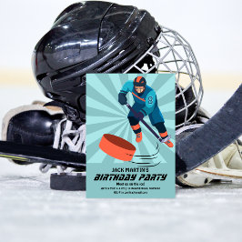 Hockey Birthday Invitation Einladung