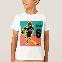 Hockey Birthday T - Shirt Personalisiert