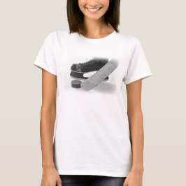 Hockey Black Skate Personalisiert T-Shirt