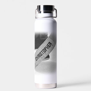 Hockey Black Skate Personalisiert Trinkflasche