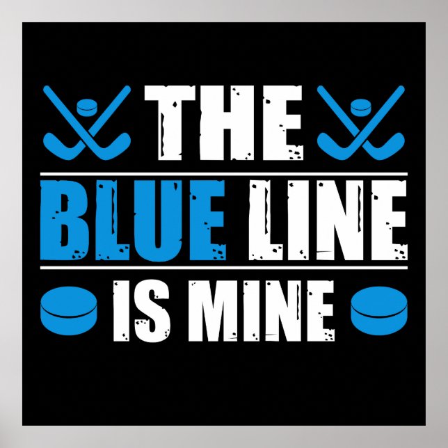 Hockey Blue Line Poster (Vorne)