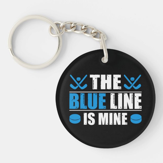 Hockey Blue Line Schlüsselanhänger (Vorderseite)