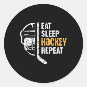 Hockey Boys Ice Hockey Player Geschenk Runder Aufkleber