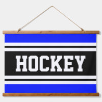 HOCKEY Bright Blue Schwarz-weiß Racing Streifen