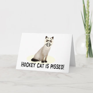 Hockey Cat Pissed Karte