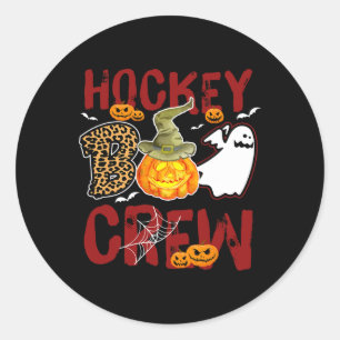 Hockey Cheerleader Crew Halloween Spieler Trainer Runder Aufkleber