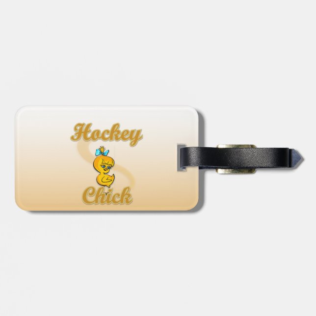 Hockey Chick Gepäckanhänger (Rückseite horizontal)