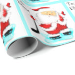 Hockey Christmas Geschenkpapier<br><div class="desc">Spaß Hockey-GIFrap für den Urlaub leicht personalisieren. Text bearbeiten, um Namen hinzuzufügen.</div>