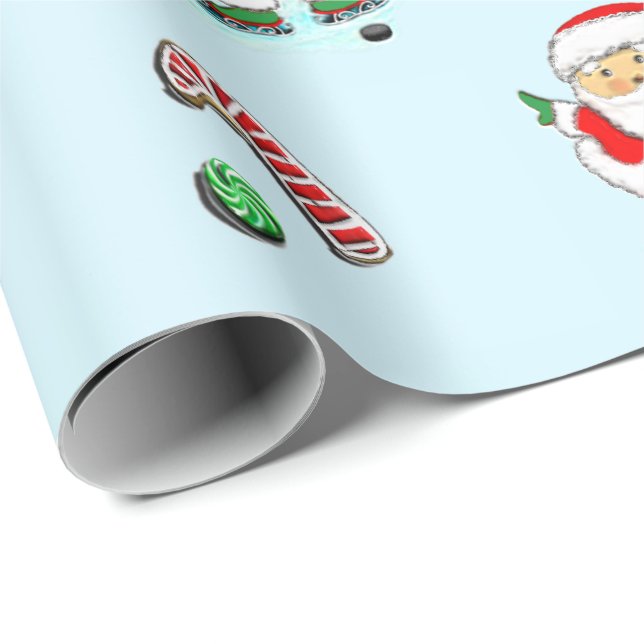 Hockey Christmas Geschenkpapier (Rolleneckpunkt)