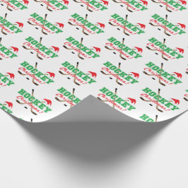 Hockey Christmas Hockey Sticks Weihnachtsmannmütze Geschenkpapier