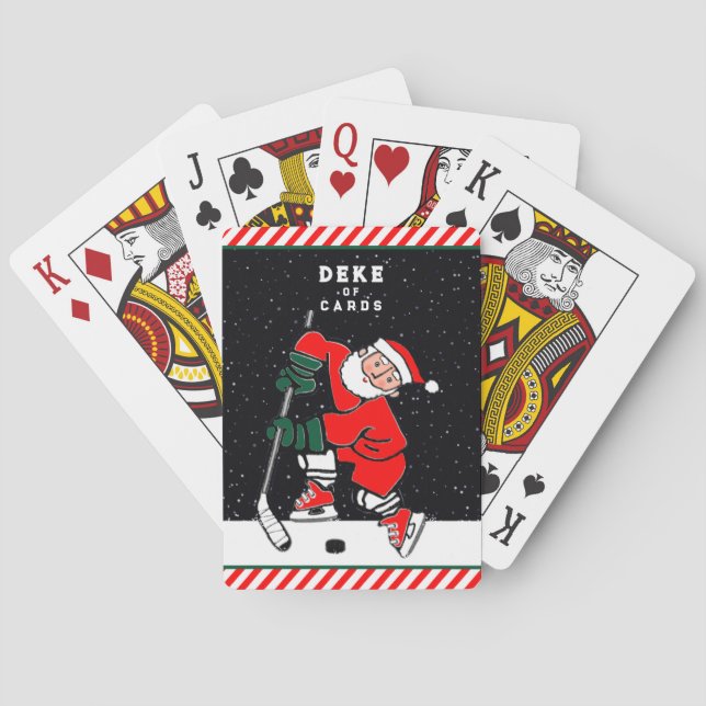 Hockey Christmas Stocking Stuffers Spielkarten (Rückseite)