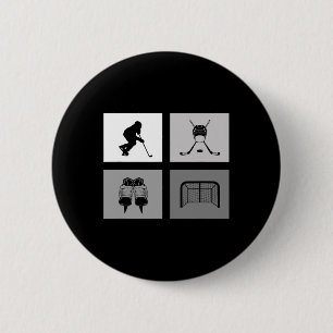 Hockey Clothing - Hockey-Eishockey-Spieler-Geschen Button