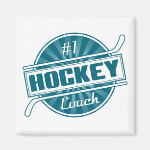 Hockey Coach #1 (blau) Magnet