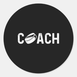 Hockey Coach Eishockey Spieler Geschenk 2 Runder Aufkleber