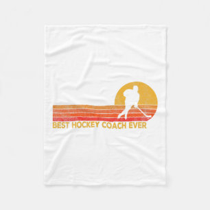 Hockey Coach Ewiges Eishockey Team Coach Retro Fleecedecke