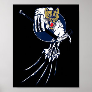 Hockey Cougar Lion Katze Eis Bestie Torwart Logo M Poster