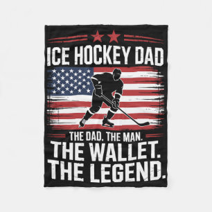 Hockey Dad Die Brieftasche, Eishockey Vater  Fleecedecke