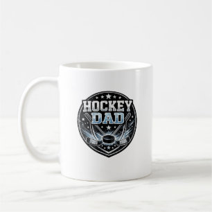 Hockey-Dad-Stolz Eishockey-Puck-Geschenk für Väter Kaffeetasse