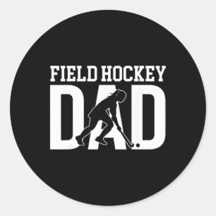 Hockey-Daddy eines Feldhockey-Spielers Vater Runder Aufkleber