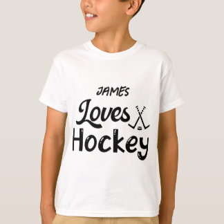 Hockey der personalisierten Liebe T-Shirt