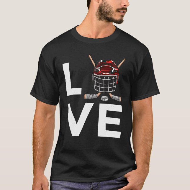 Hockey Design für Kinder Männer Eishockey T-Shirt (Vorderseite)