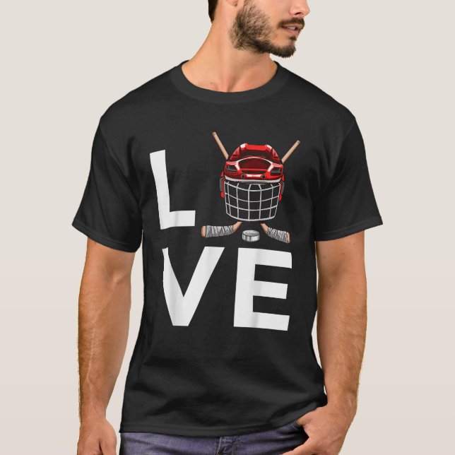 Hockey Design für Kinder Männer Eishockey T-Shirt (Vorderseite)