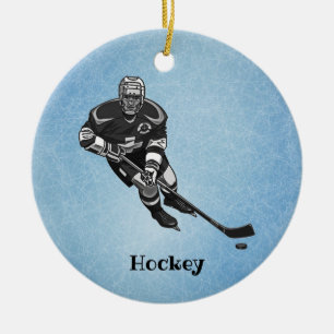 Hockey Design Ornement en céramique