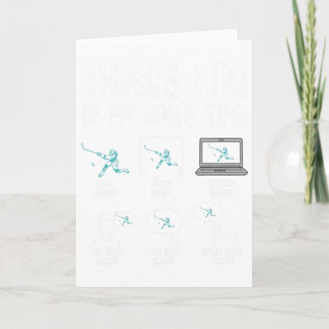 Hockey-Dinge, die ich in meiner Freizeit mache, Ei Karte (Vorderseite)
