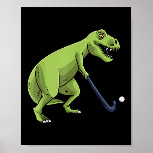 Hockey-Dinosaurier T-Rex-Spieler Männer Frauen Jug Poster