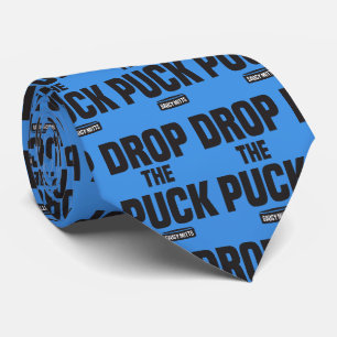 Hockey Drop der Puck Blue Krawatte