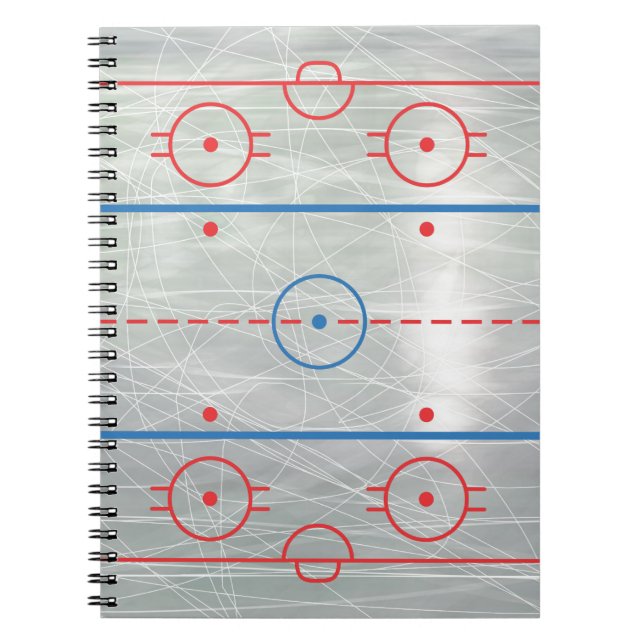 Hockey-Eisbahnen-Eis Notizblock (Vorderseite)