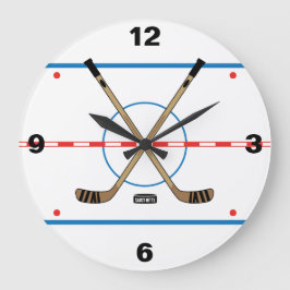 Hockey-Eisbahnen-Hockey-Stöcke zentrieren Große Wanduhr