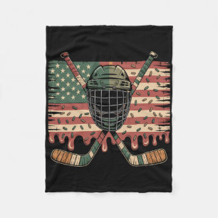 Hockey-Eiscreme-Drip-Camo-USA-Flagge Fleecedecke