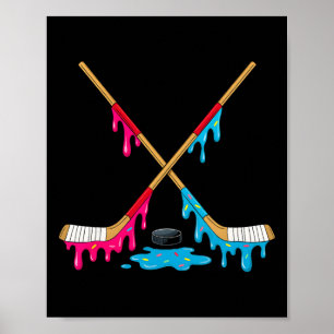 Hockey-Eiscreme-Tropf-Jungen Eishockey-Jugendspiel Poster