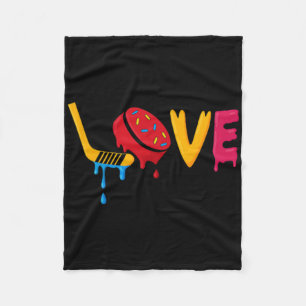 Hockey-Eiscreme-Tropf-Jungen Eishockey-Liebe-Jugen Fleecedecke