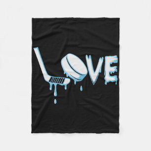 Hockey-Eiscreme-Tropf-Jungen Eishockey Liebe Jugen Fleecedecke